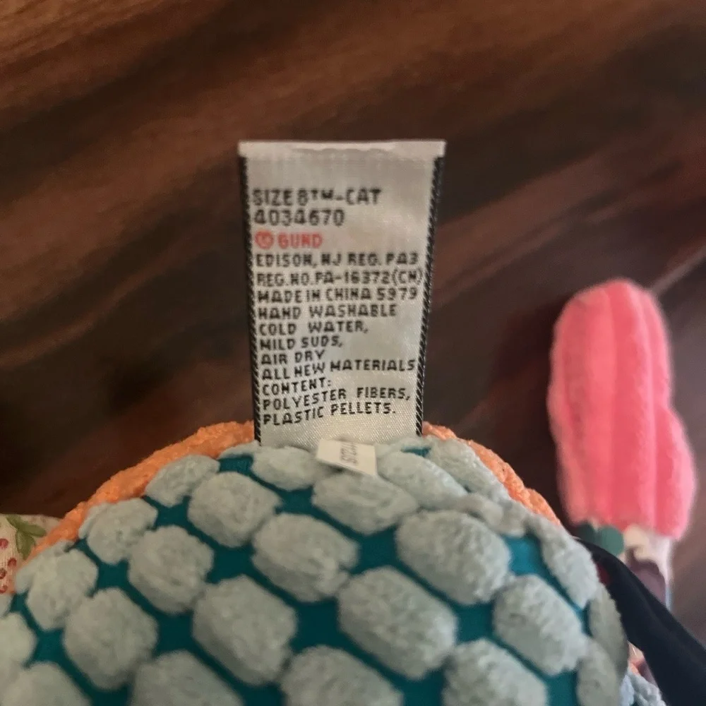 Gund Studio G Patchwork Cat 8 Plush Toy Multi-Color Bohemian Stuffed Animal 18” - Picture 8 of 8